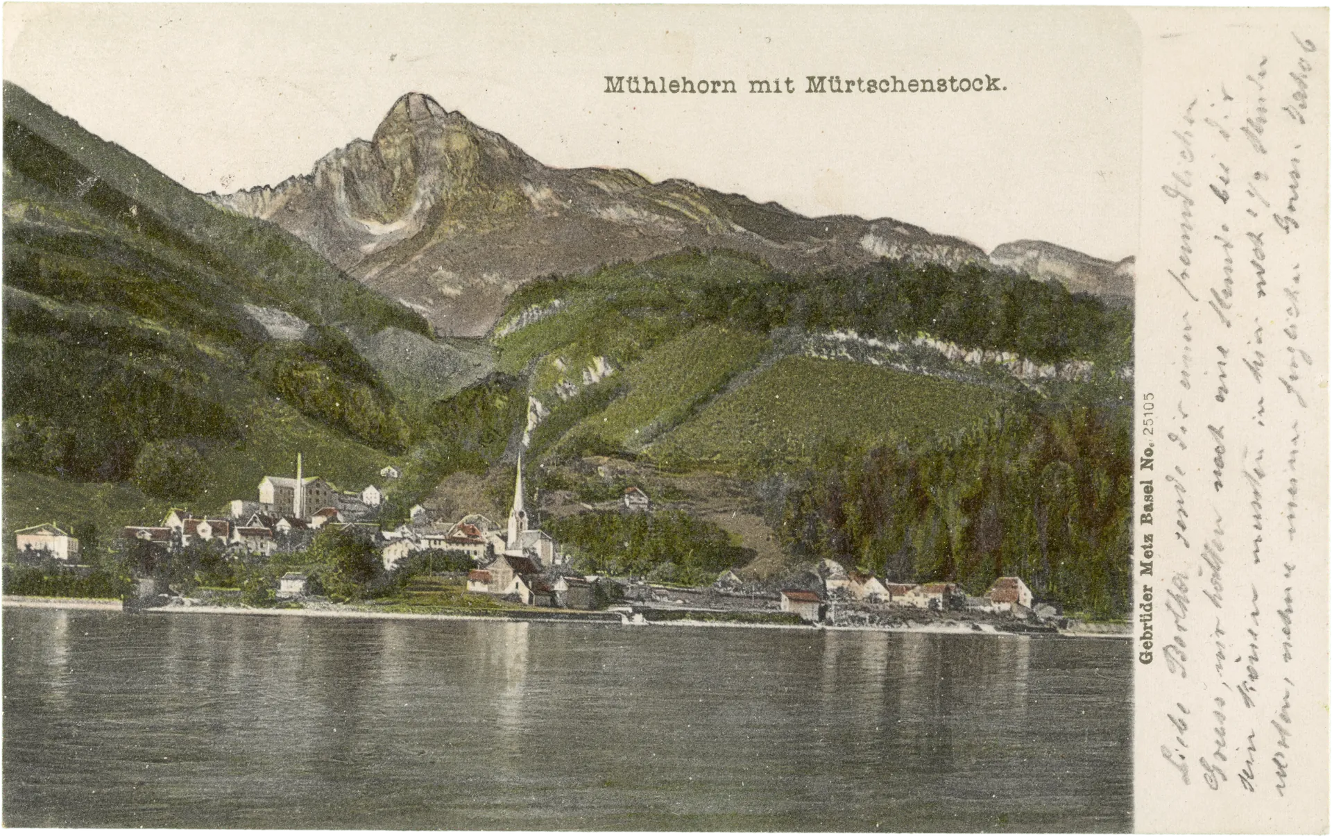 Mühlehorn mit Mürtschenstock. – Vorderseite