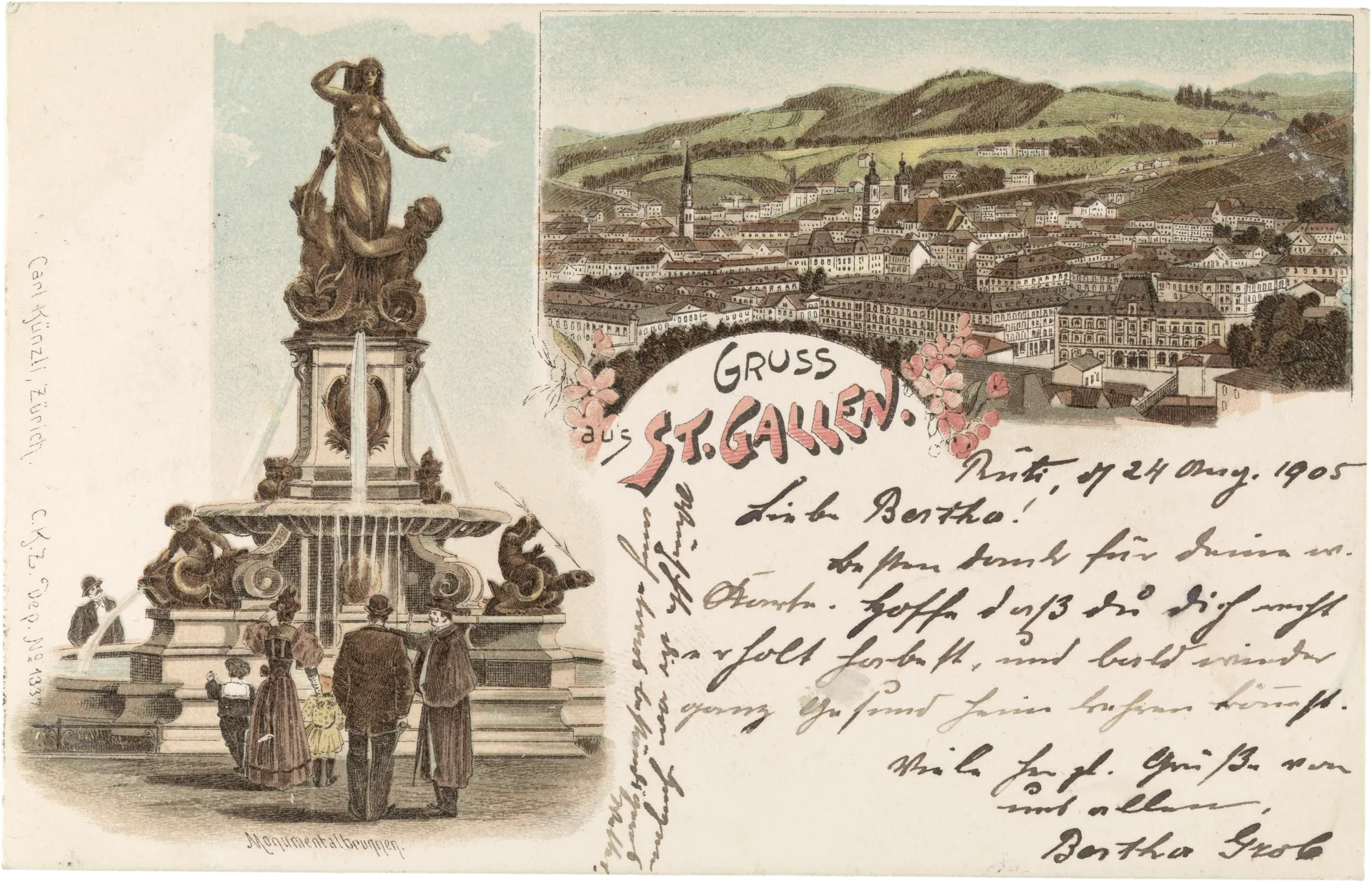 Gruss aus St. Gallen – Vorderseite