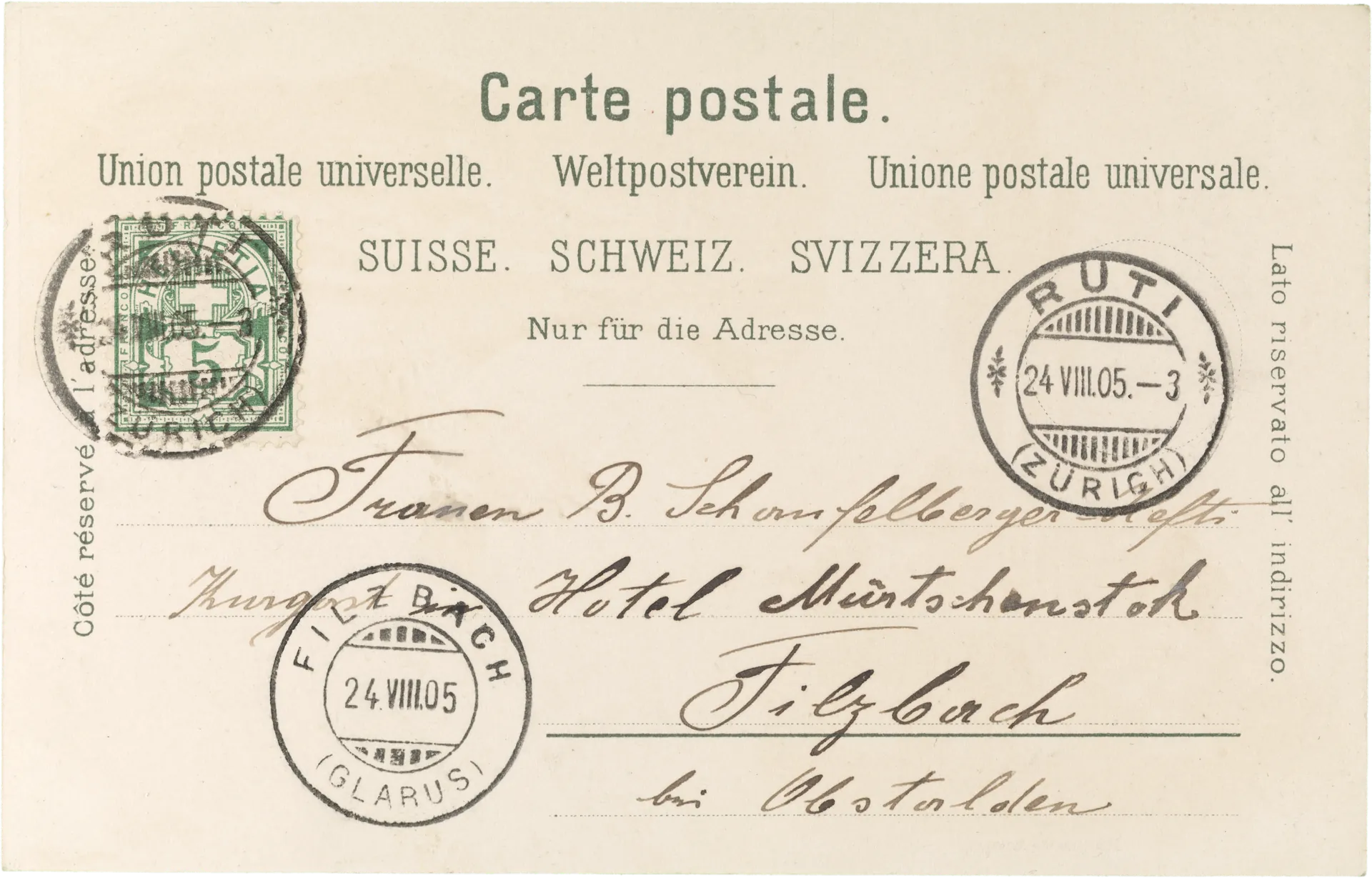 Gruss aus St. Gallen – Rückseite