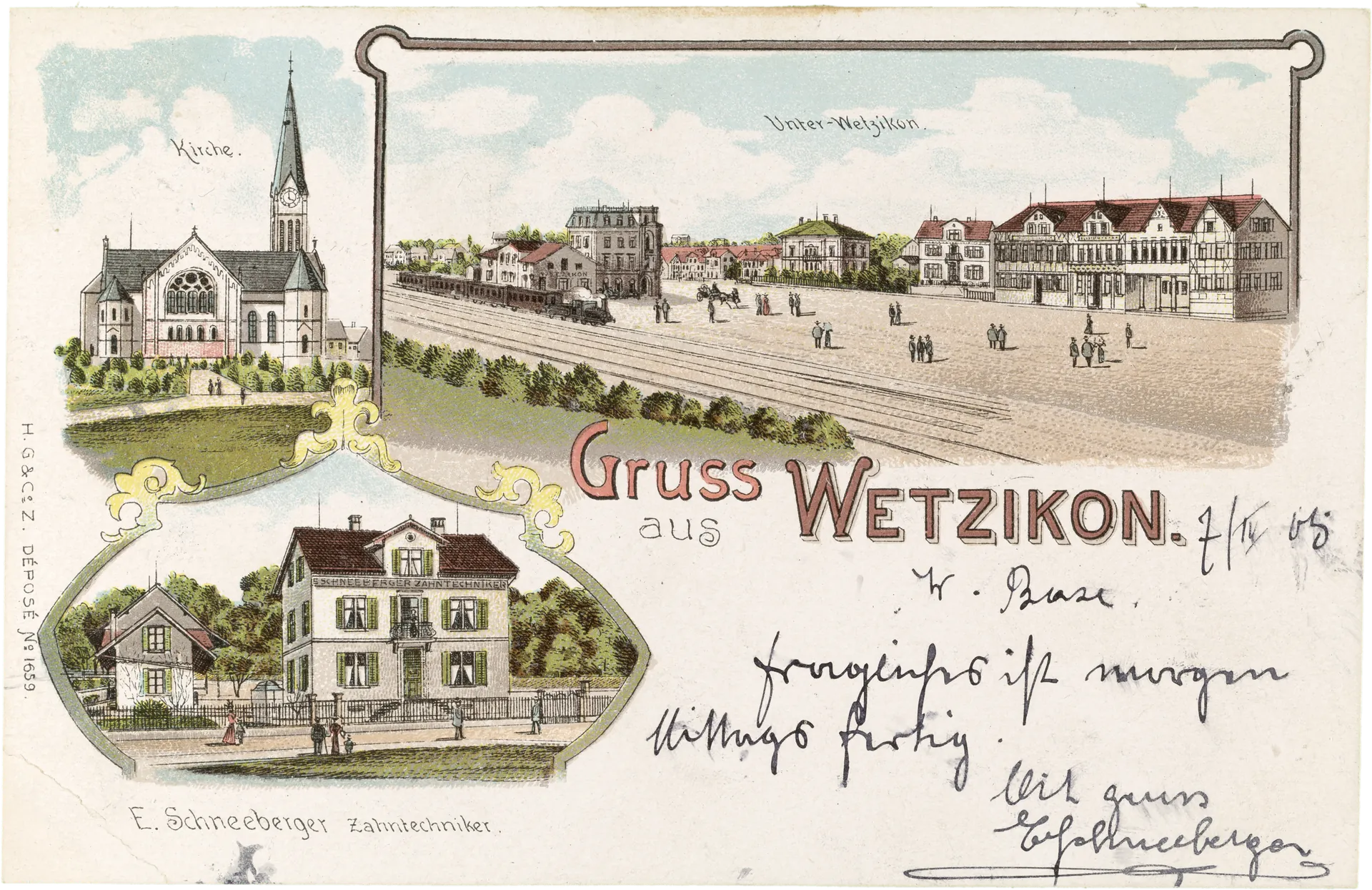 Gruss aus Wetzikon – Vorderseite