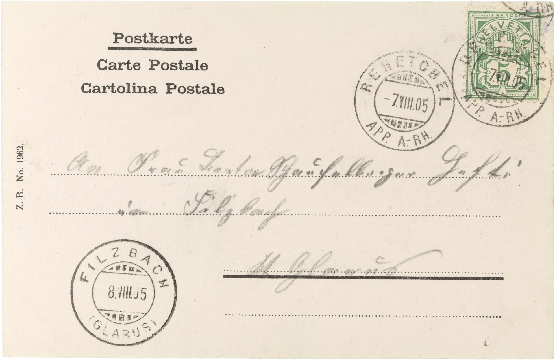 Rehetobel - Neugasse – Rückseite