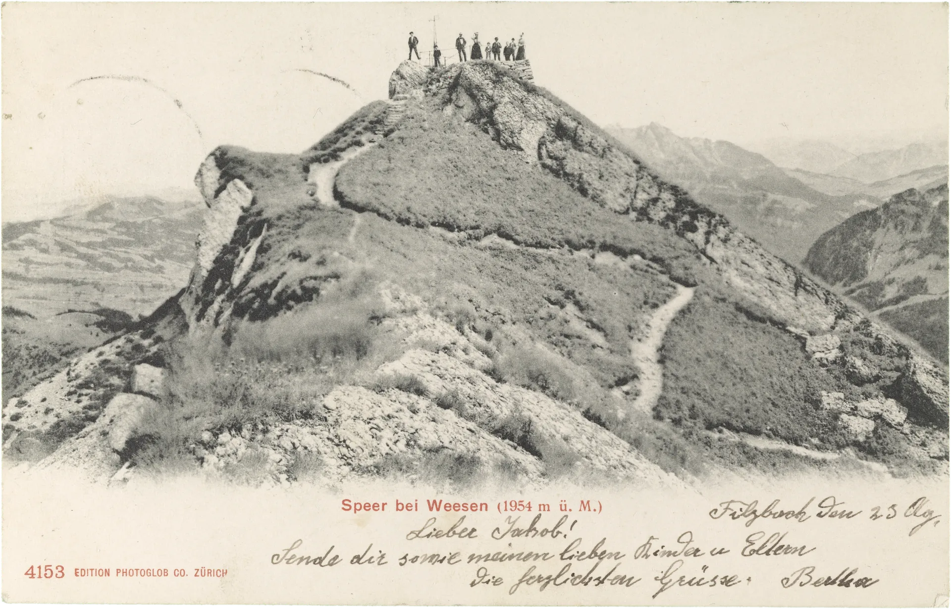 Speer bei Weesen (1954 m ü. M.) – Vorderseite