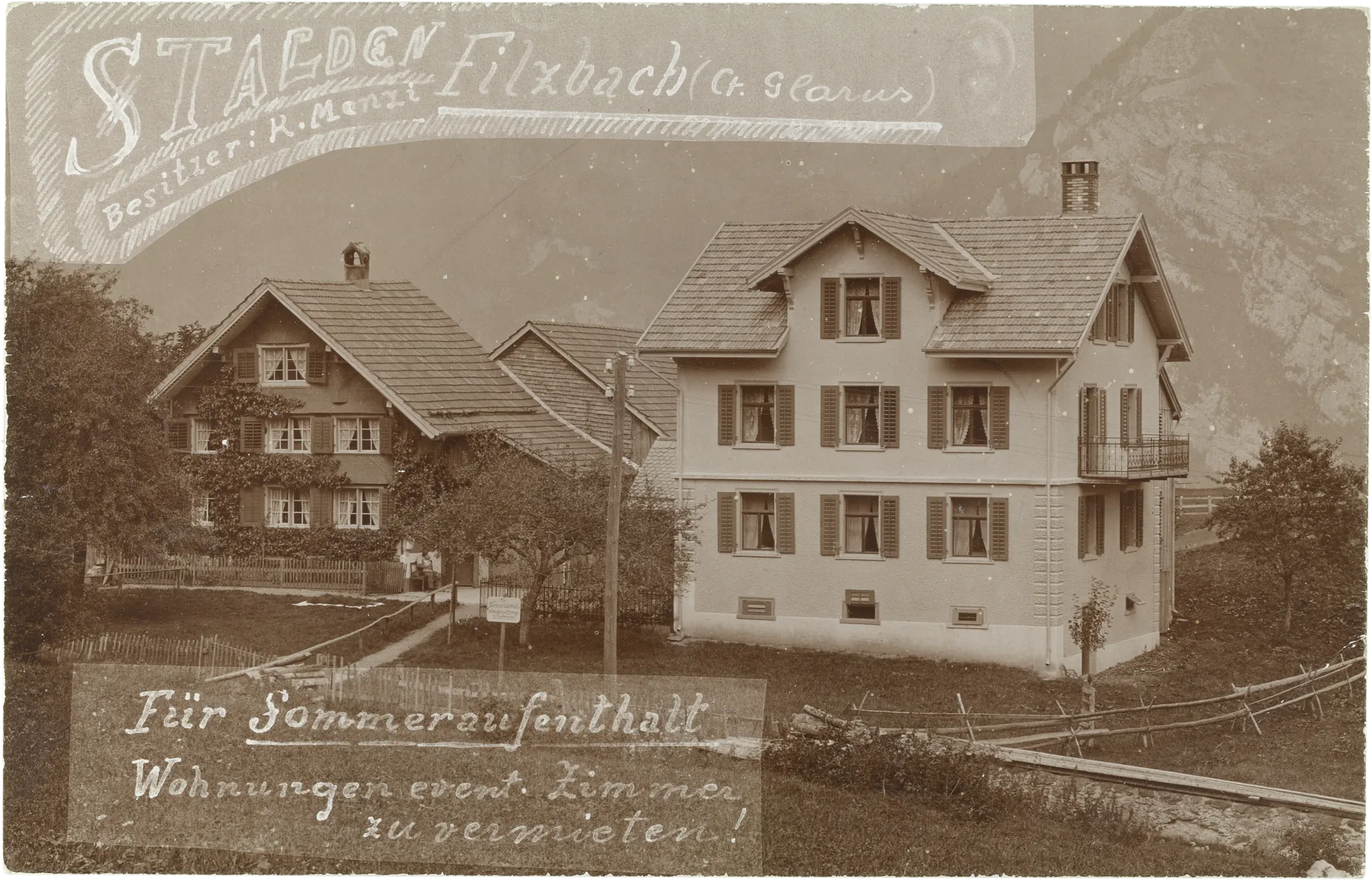 Stalden Filzbach (Ct. Glarus) – Vorderseite