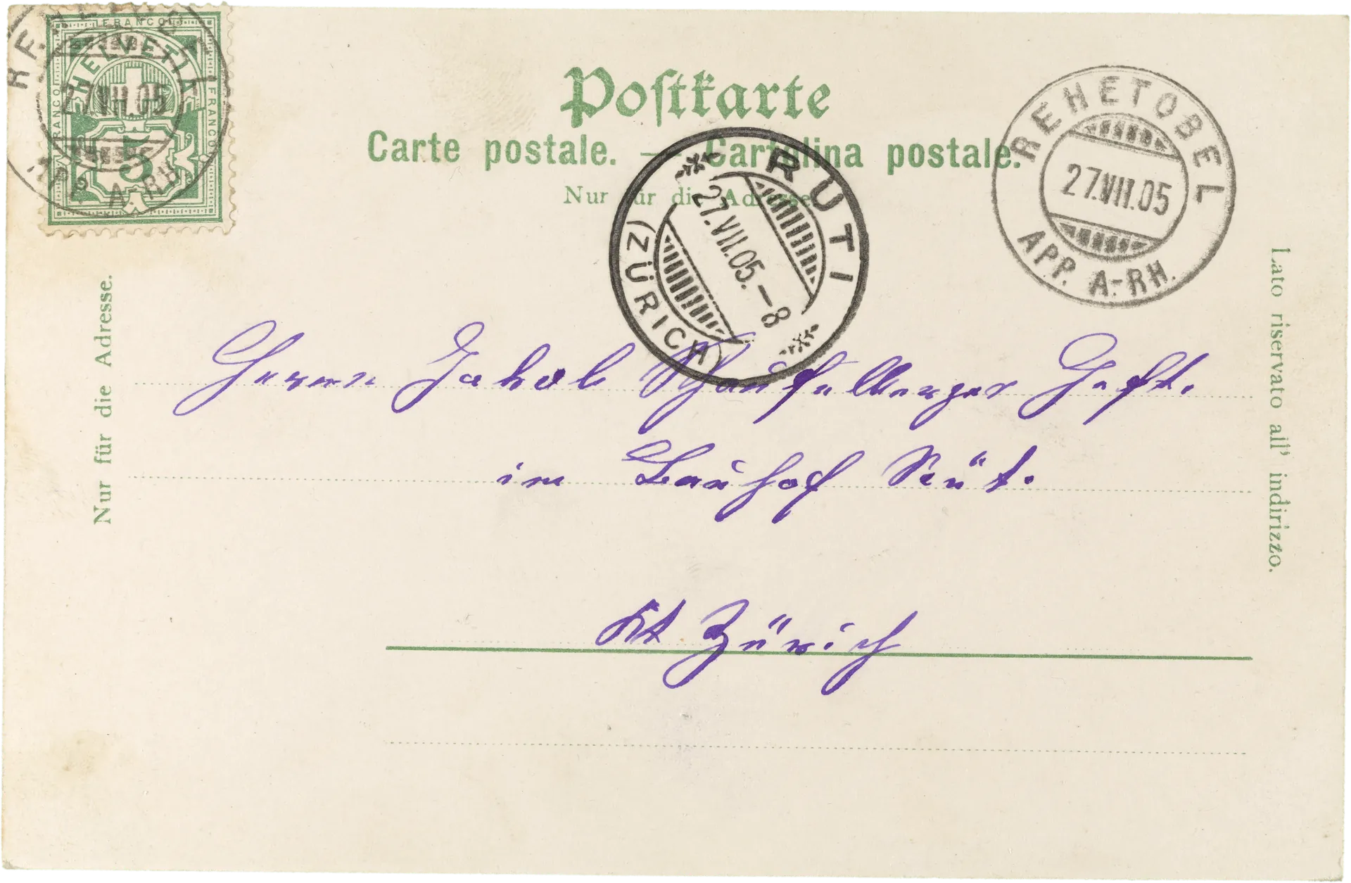 Säntis v. Bötzelkopf aus. – Rückseite