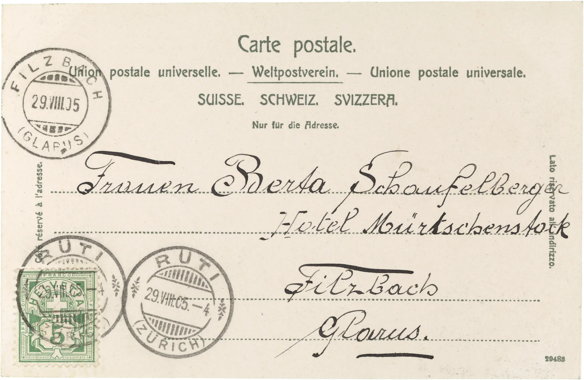 Rüti (Zürich) – Rückseite