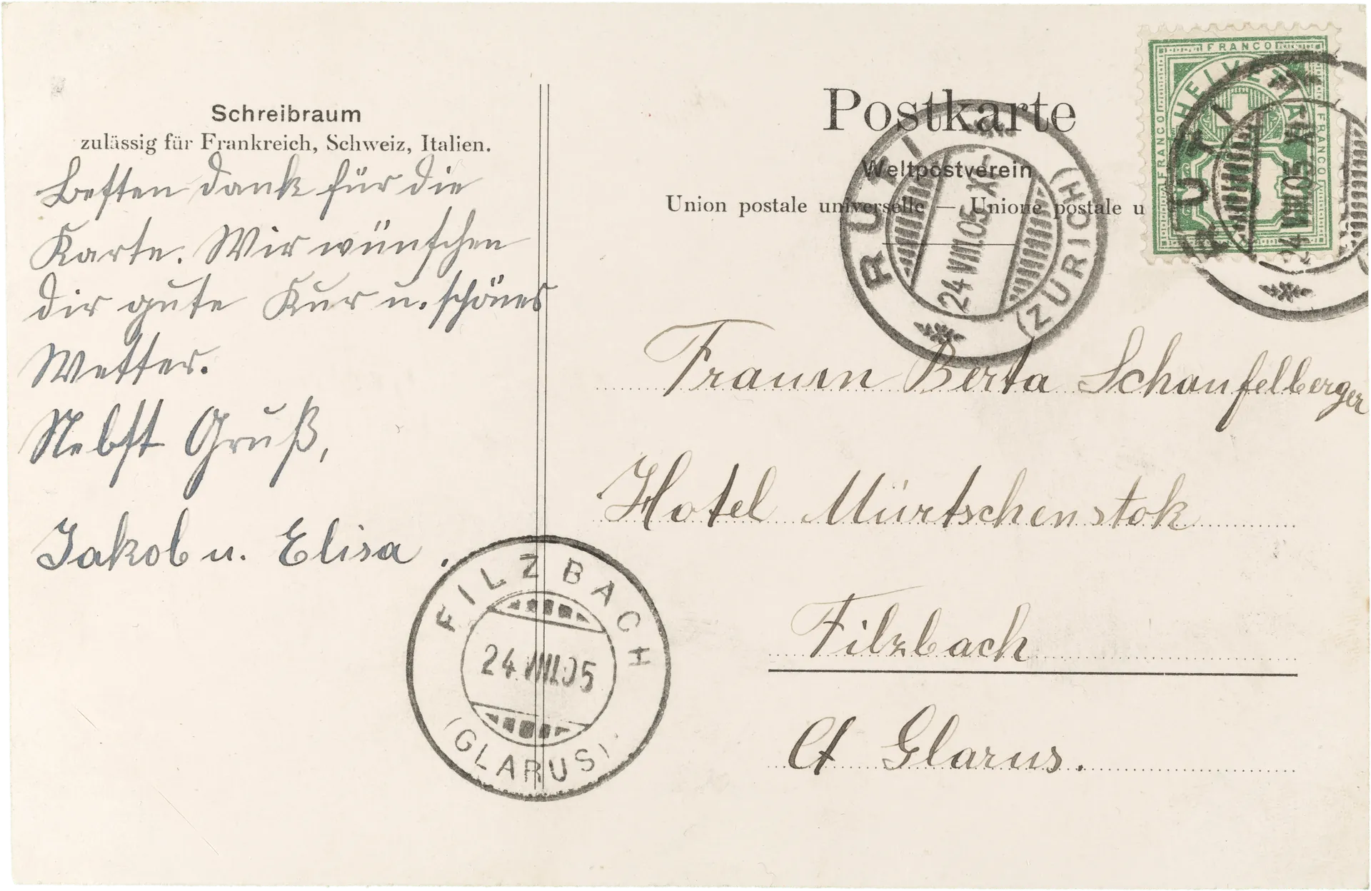 Rüti - Generalansicht – Rückseite