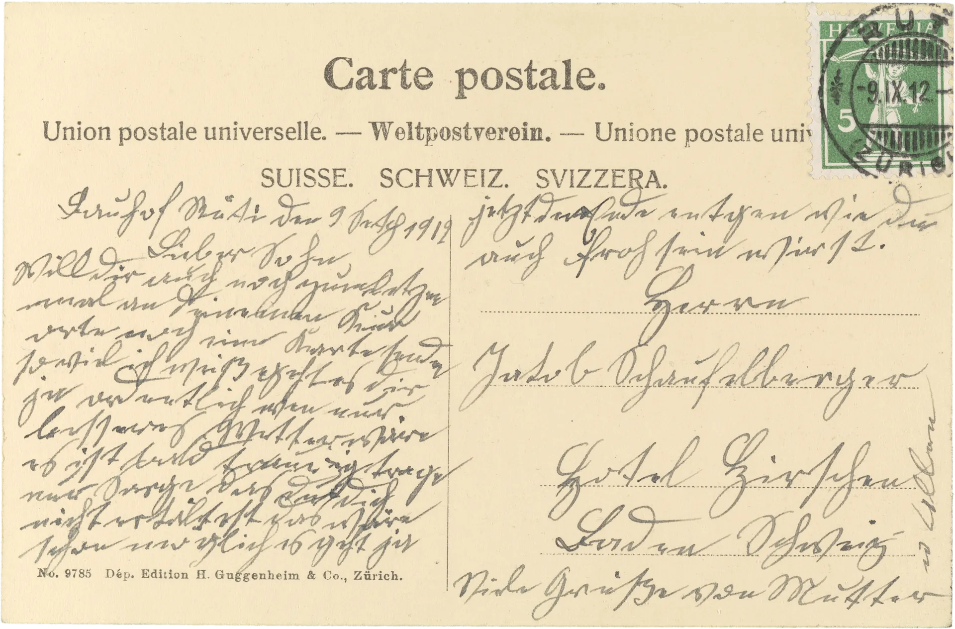 Rüti (Ct. Zürich) – Rückseite