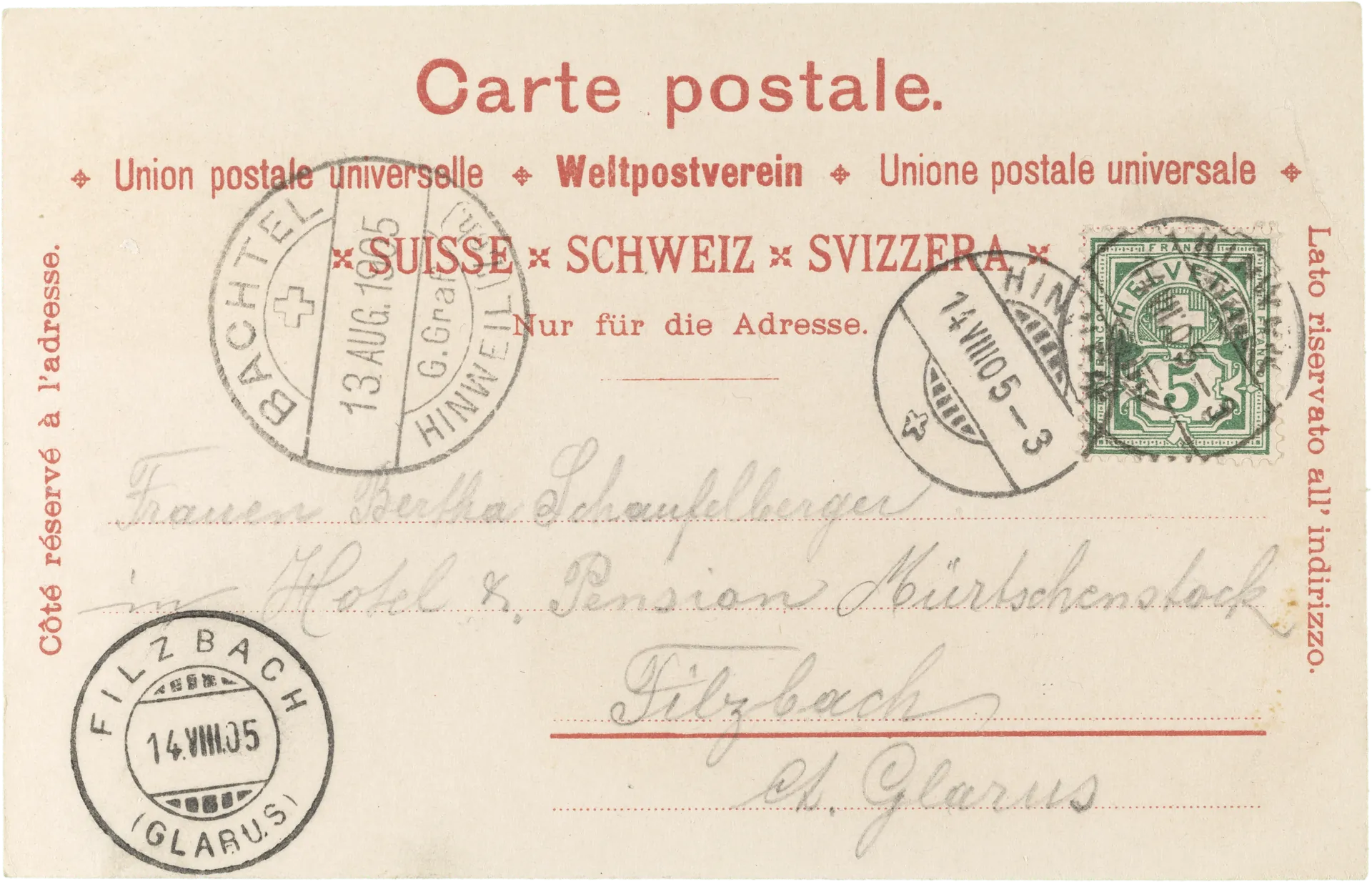 Gruss vom Bachtel – Rückseite