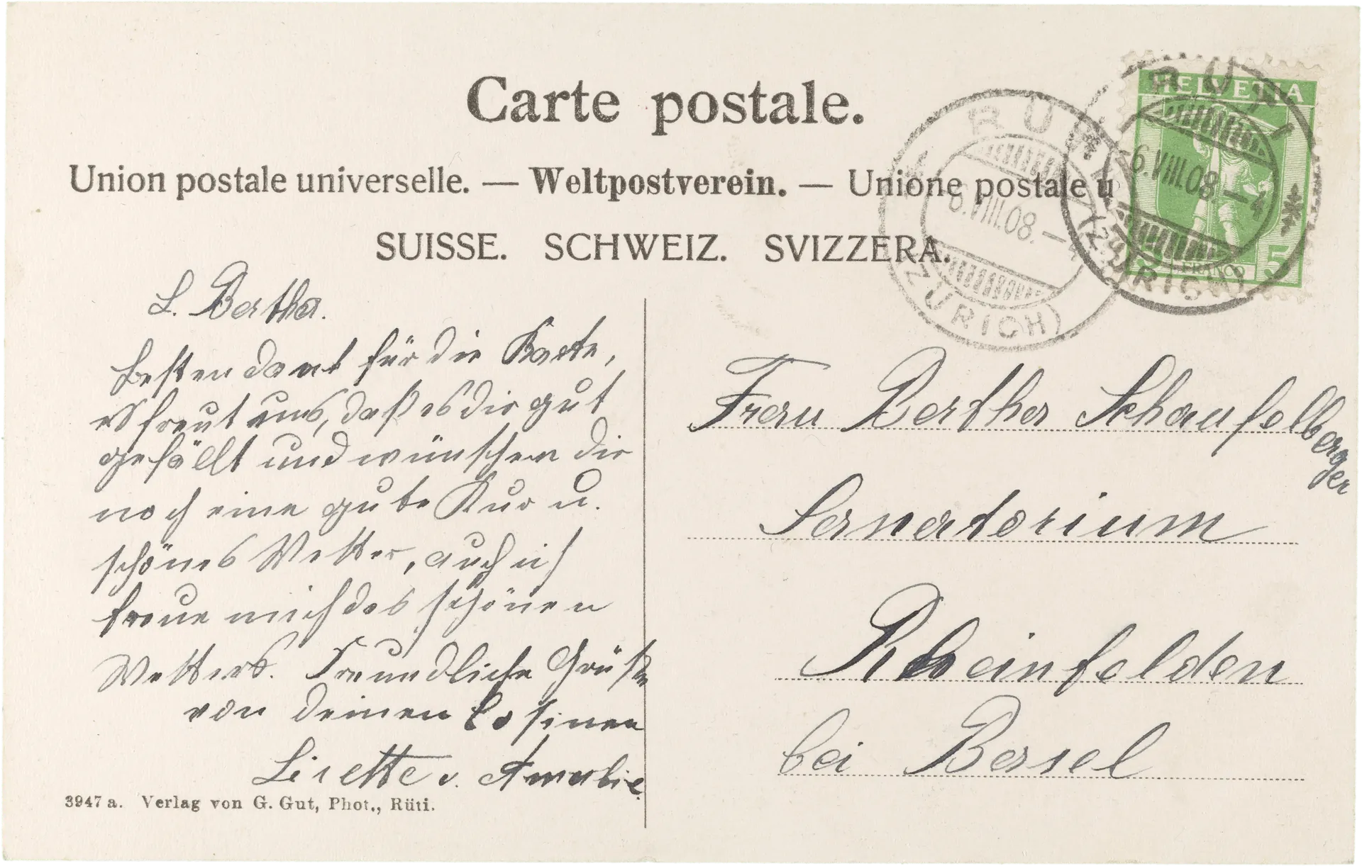 Rüti (Ct. Zürich) – Rückseite