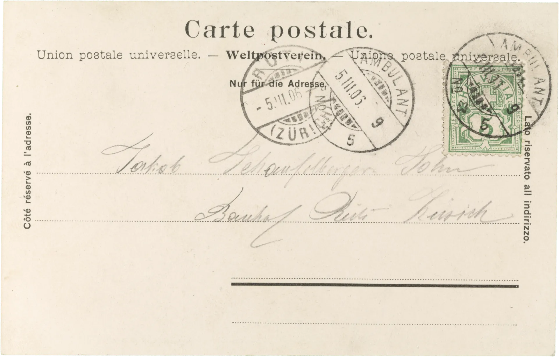 Aarau - Cadetten – Rückseite