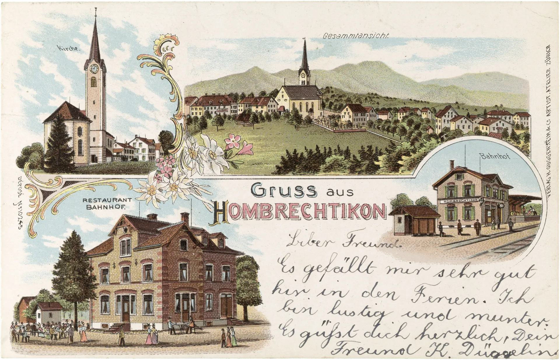Gruss aus Hombrechtikon – Vorderseite