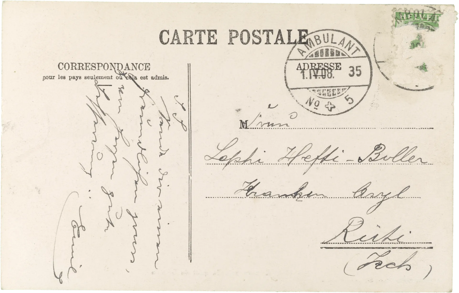 Genève pris du quai du Léman – Rückseite