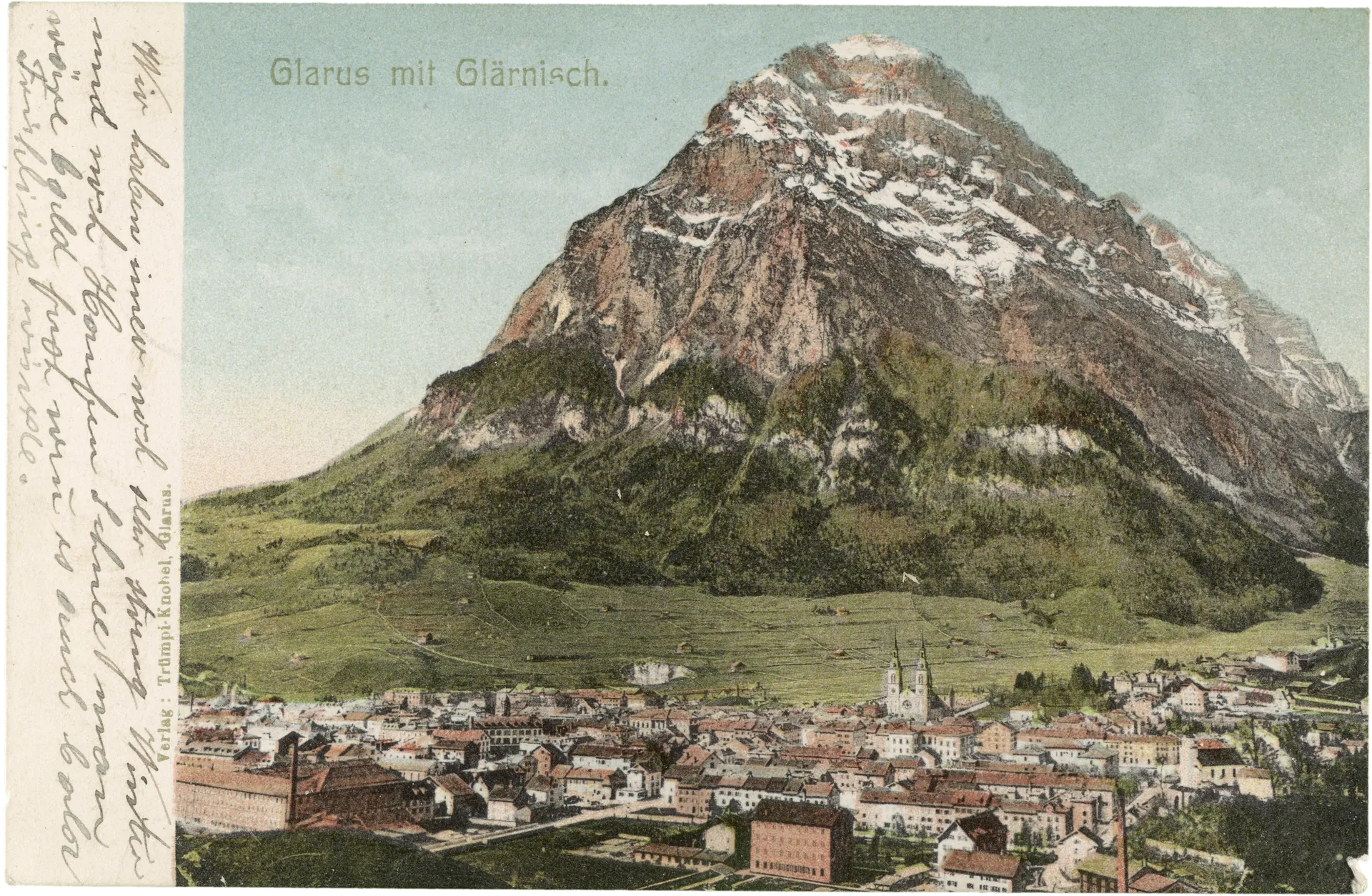 Glarus mit Glärnisch. – Vorderseite