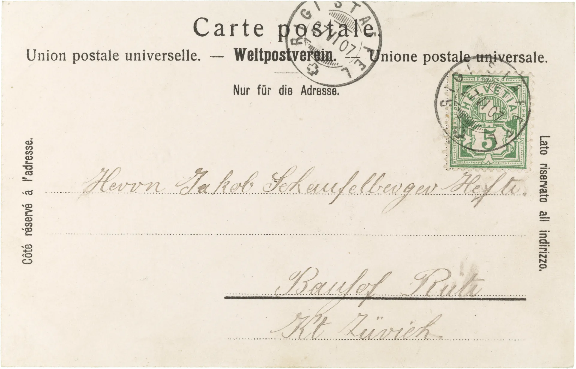 Rigi-Klösterli. – Rückseite