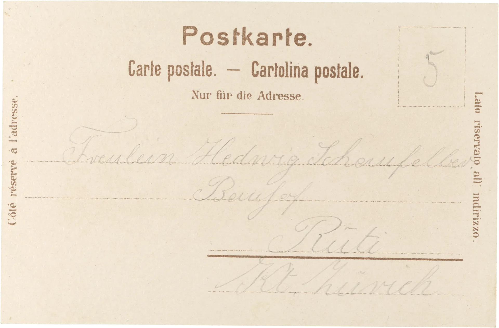 Hôtel & Pension Belvoir Rüschlikon – Rückseite