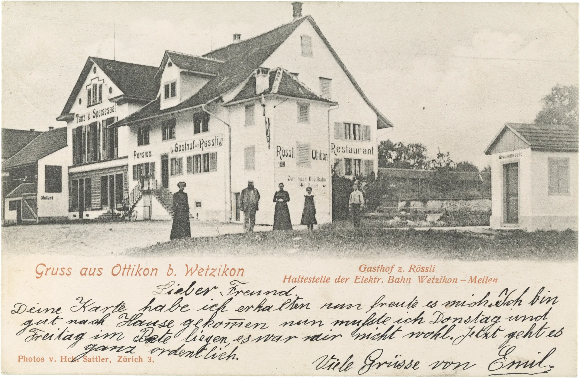 Gruss aus Ottikon b. Wetzikon – Vorderseite