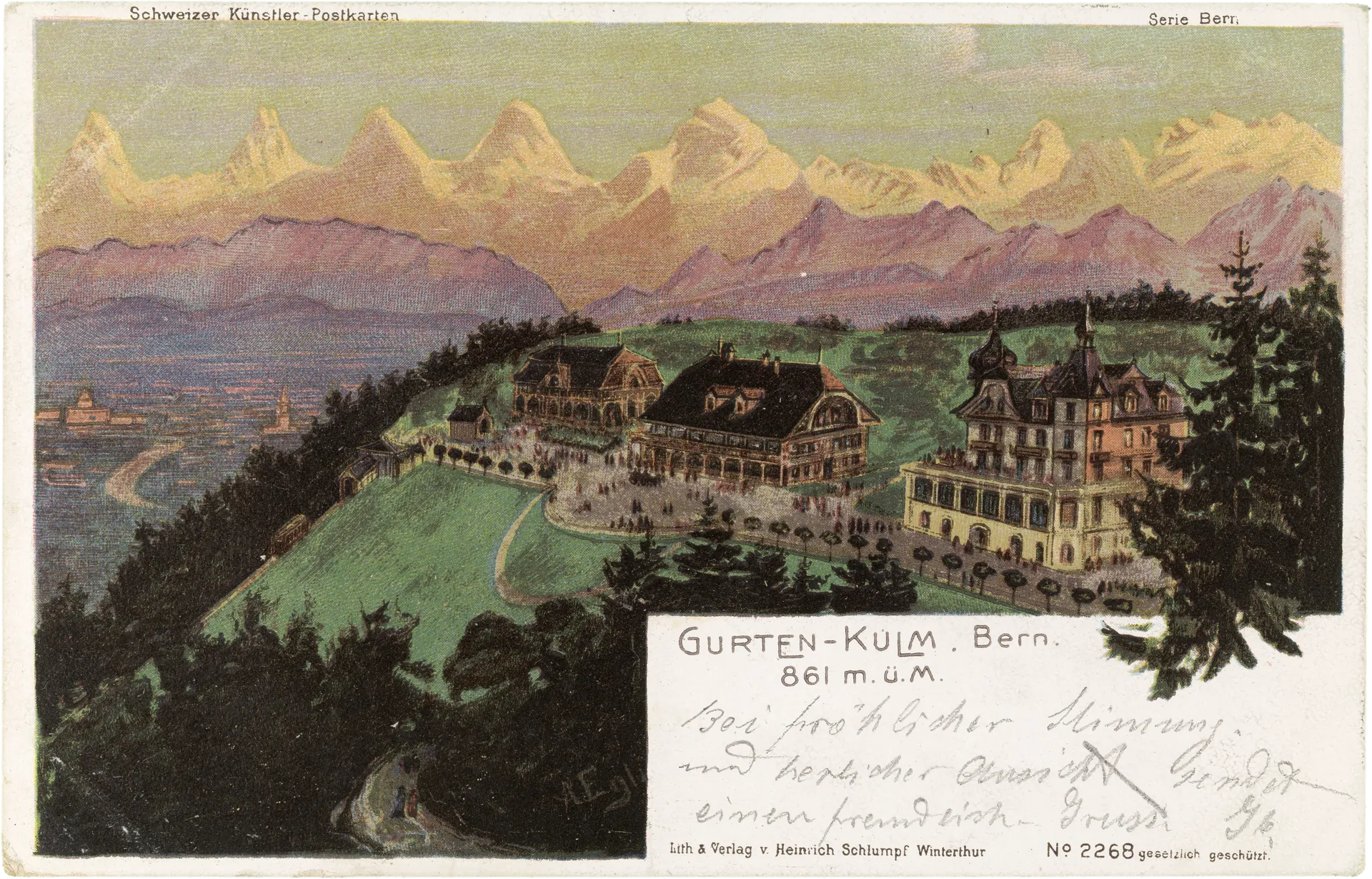 Gurten-Kulm. Bern. 861 m. ü. M. – Vorderseite