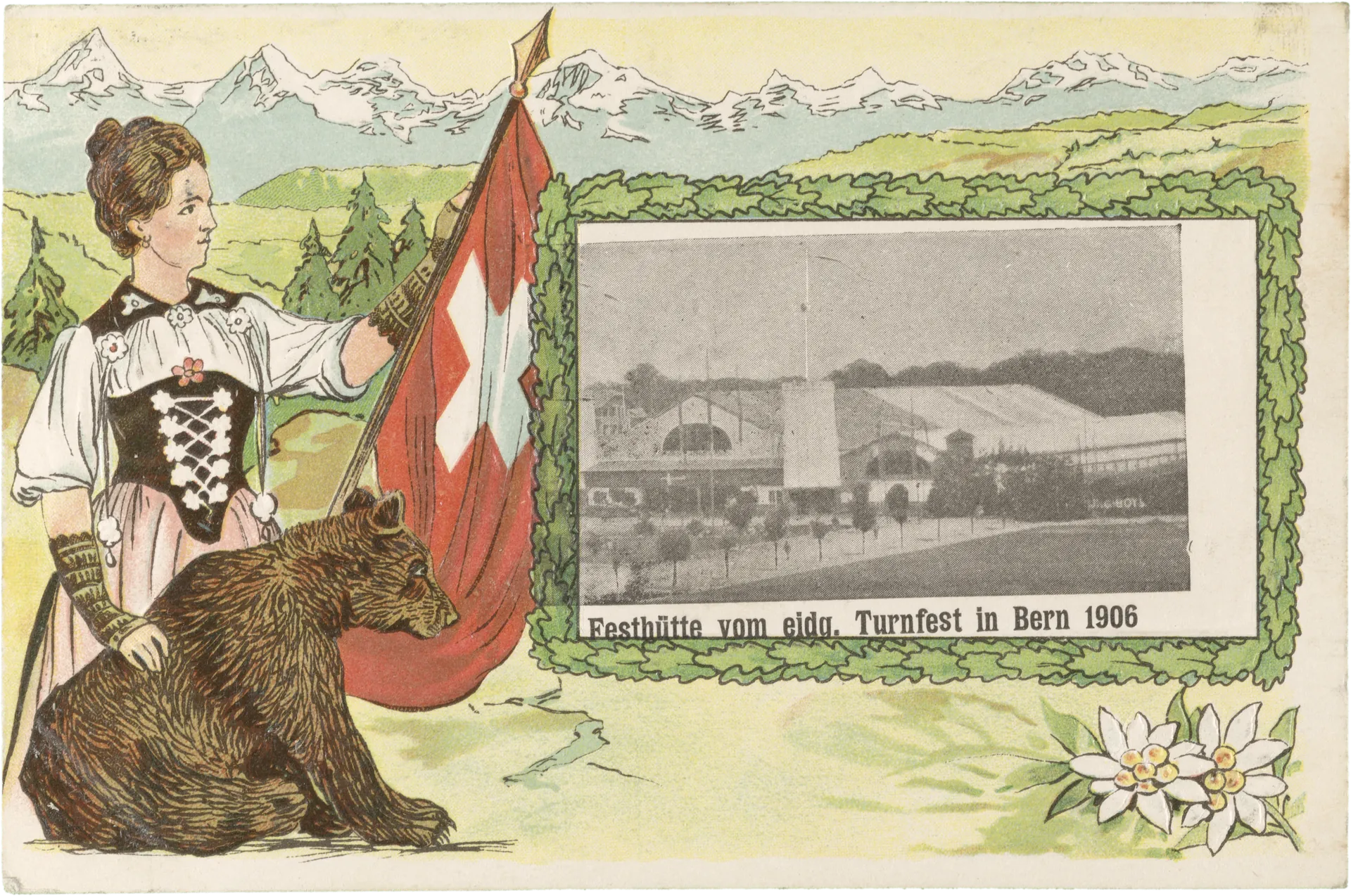 Festhitte vom eidg. Turnfest in Bern 1906 – Vorderseite