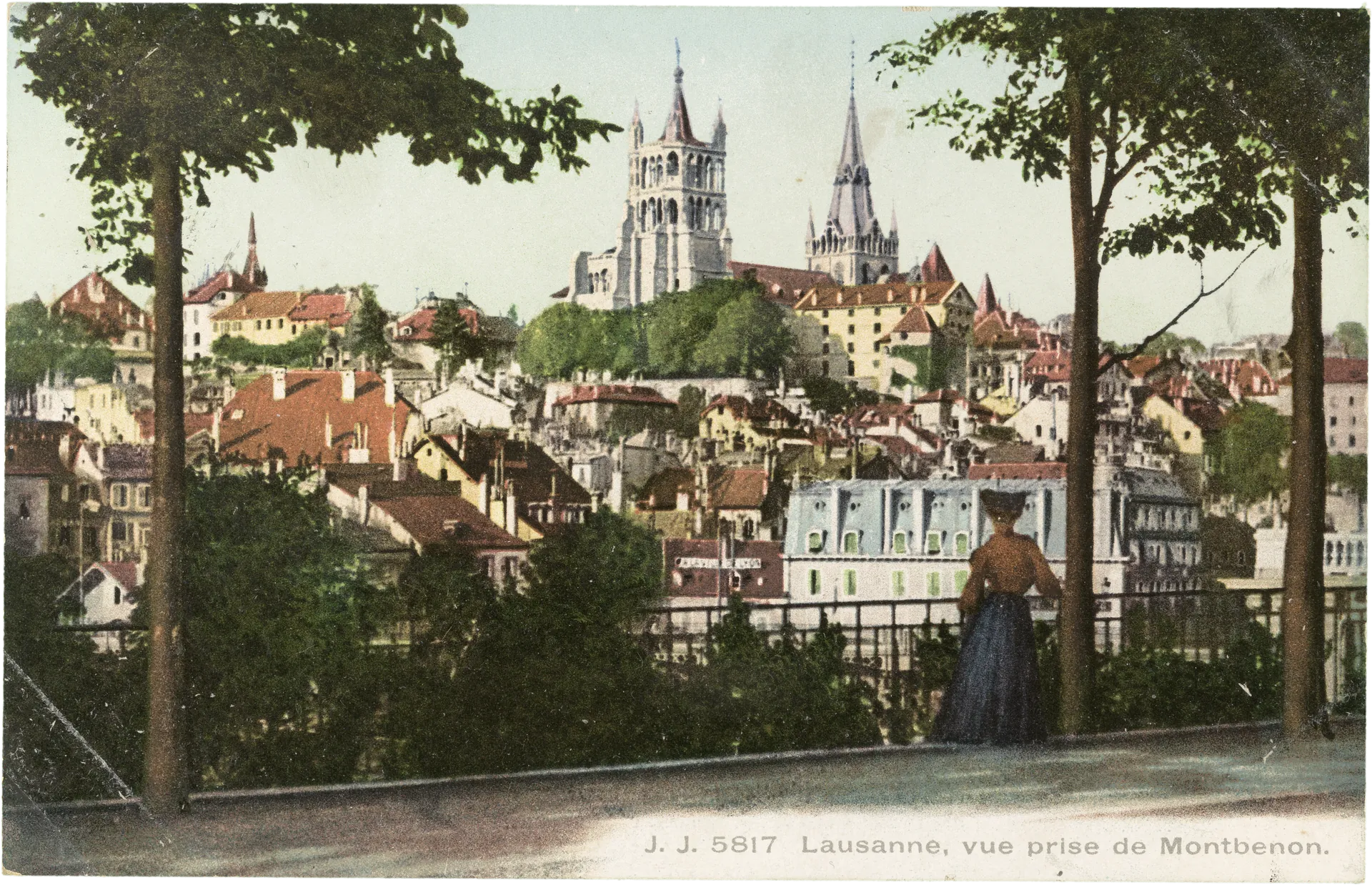 Lausanne, vue prise de Montbenon. – Vorderseite