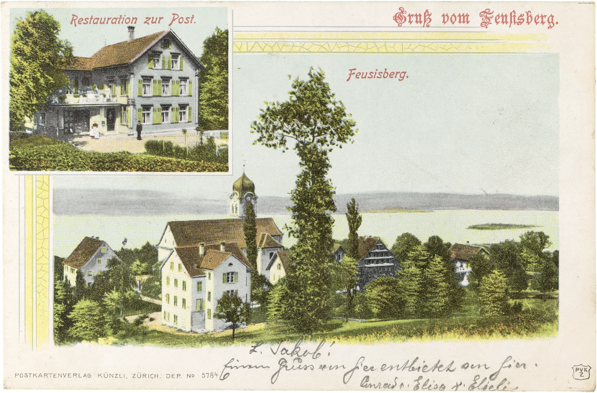 Gruss vom Feusisberg. – Vorderseite
