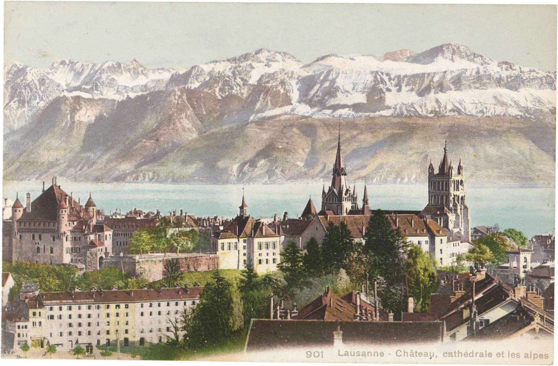 Lausanne - Château, cathédrale et les alpes – Vorderseite