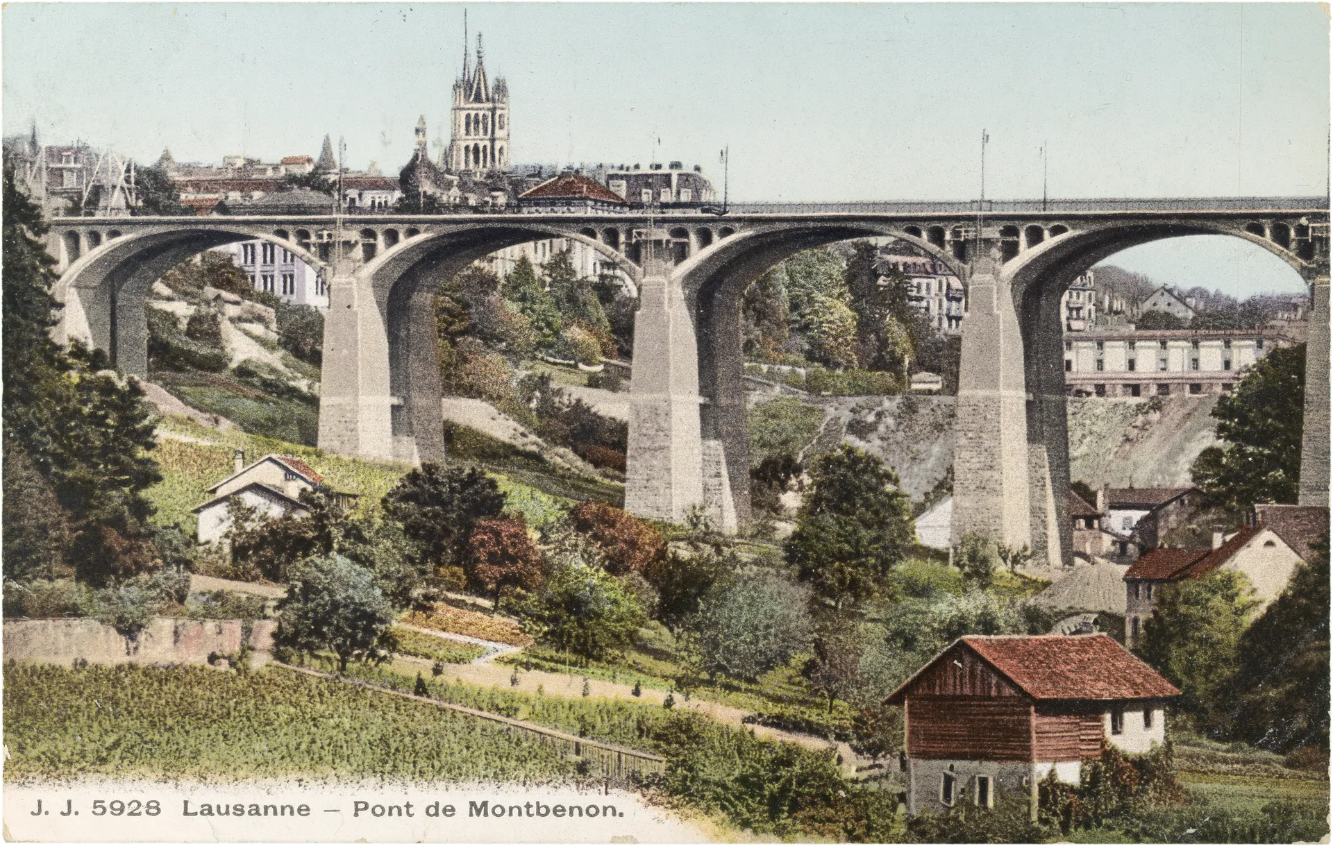 J. J. 5928 Lausanne - Pont de Montbenon. – Vorderseite