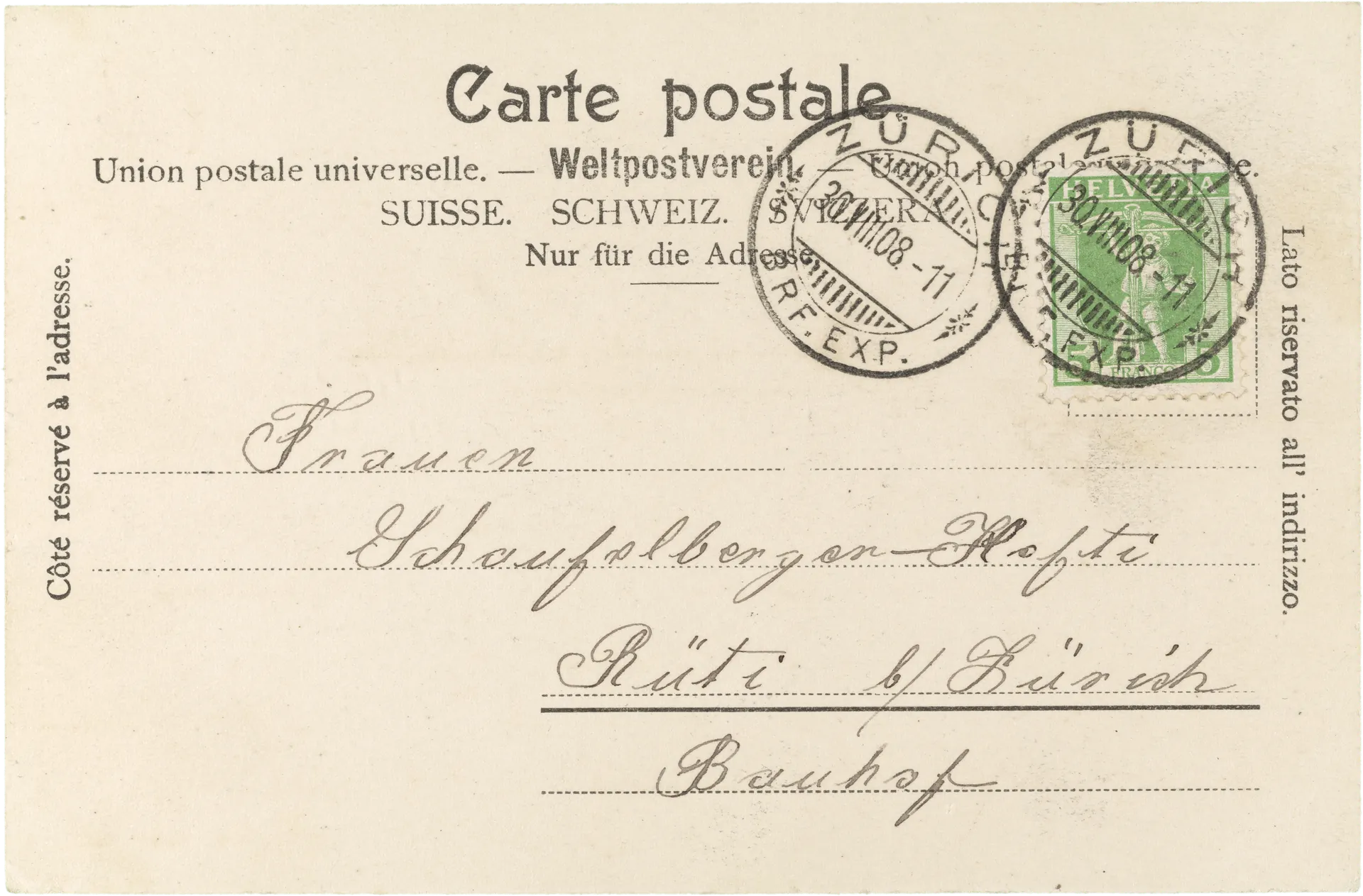 Zürichhorn – Rückseite