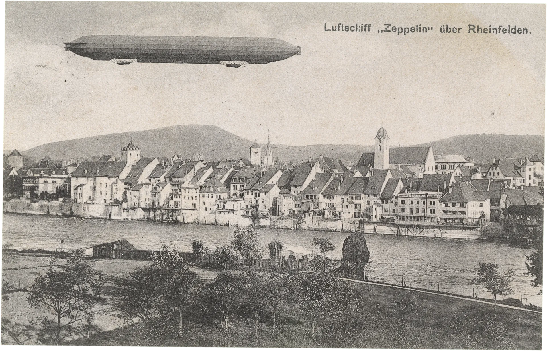 Luftschiff „Zeppelin" über Rheinfelden. – Vorderseite
