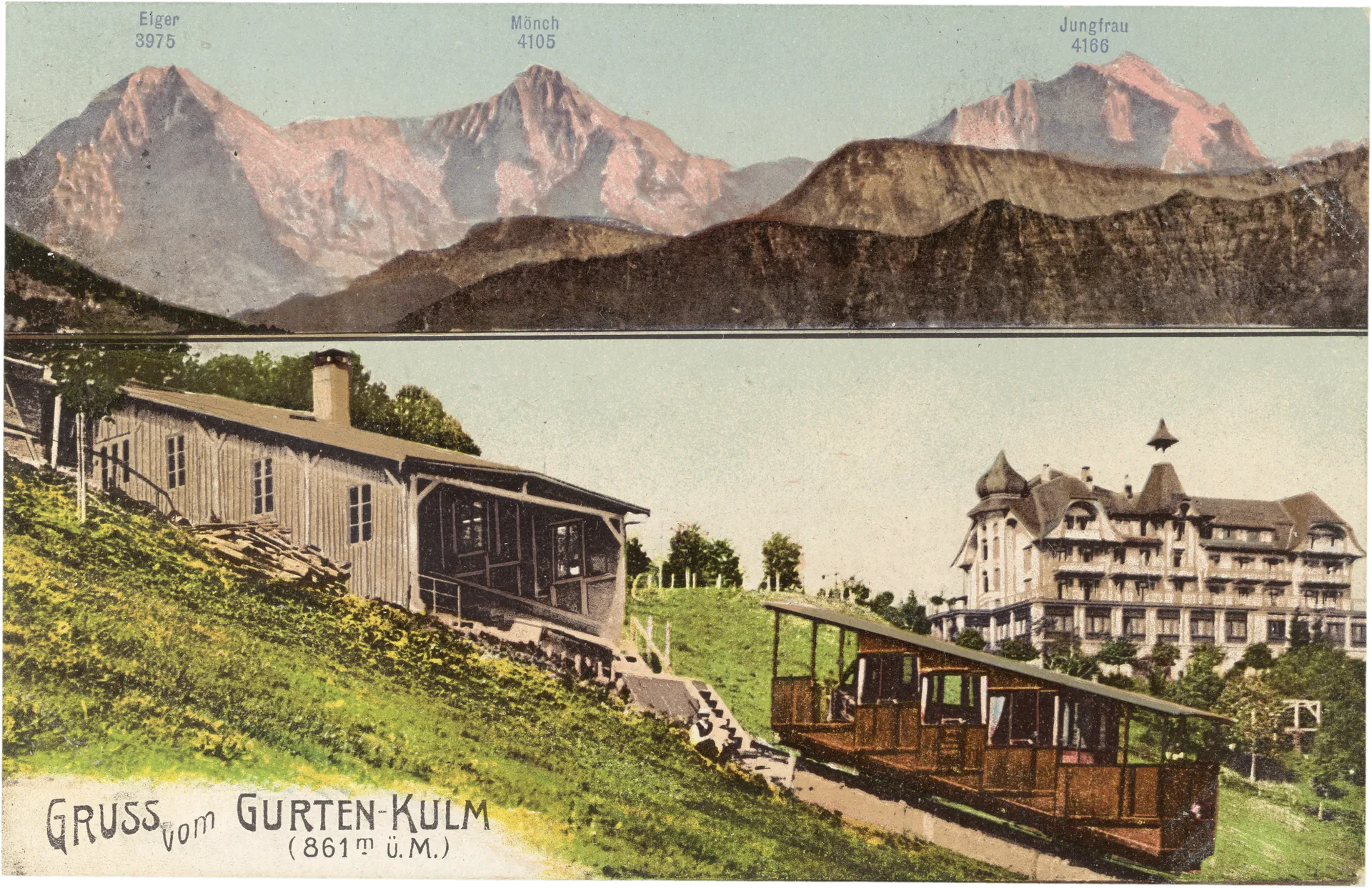 Gruss vom Gurten-Kulm (861 m. ü. M.) – Vorderseite