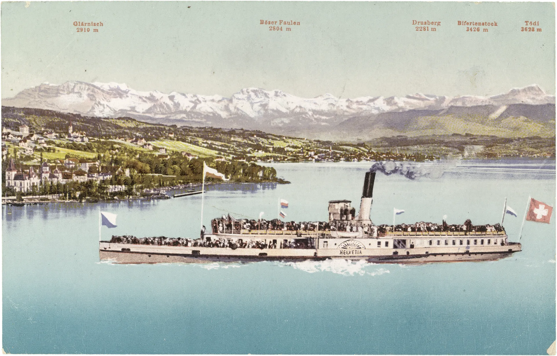 Helvetia, Zürichsee.  – Vorderseite
