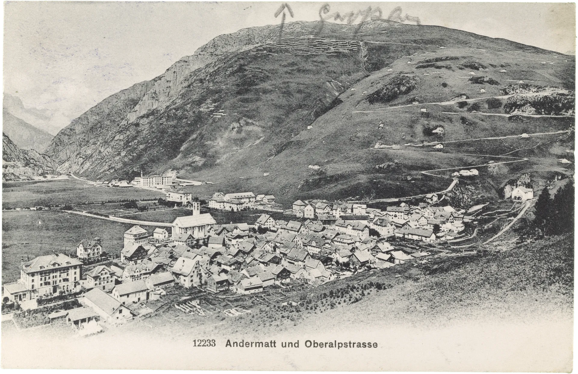 Andermatt und Oberalpstrasse – Vorderseite