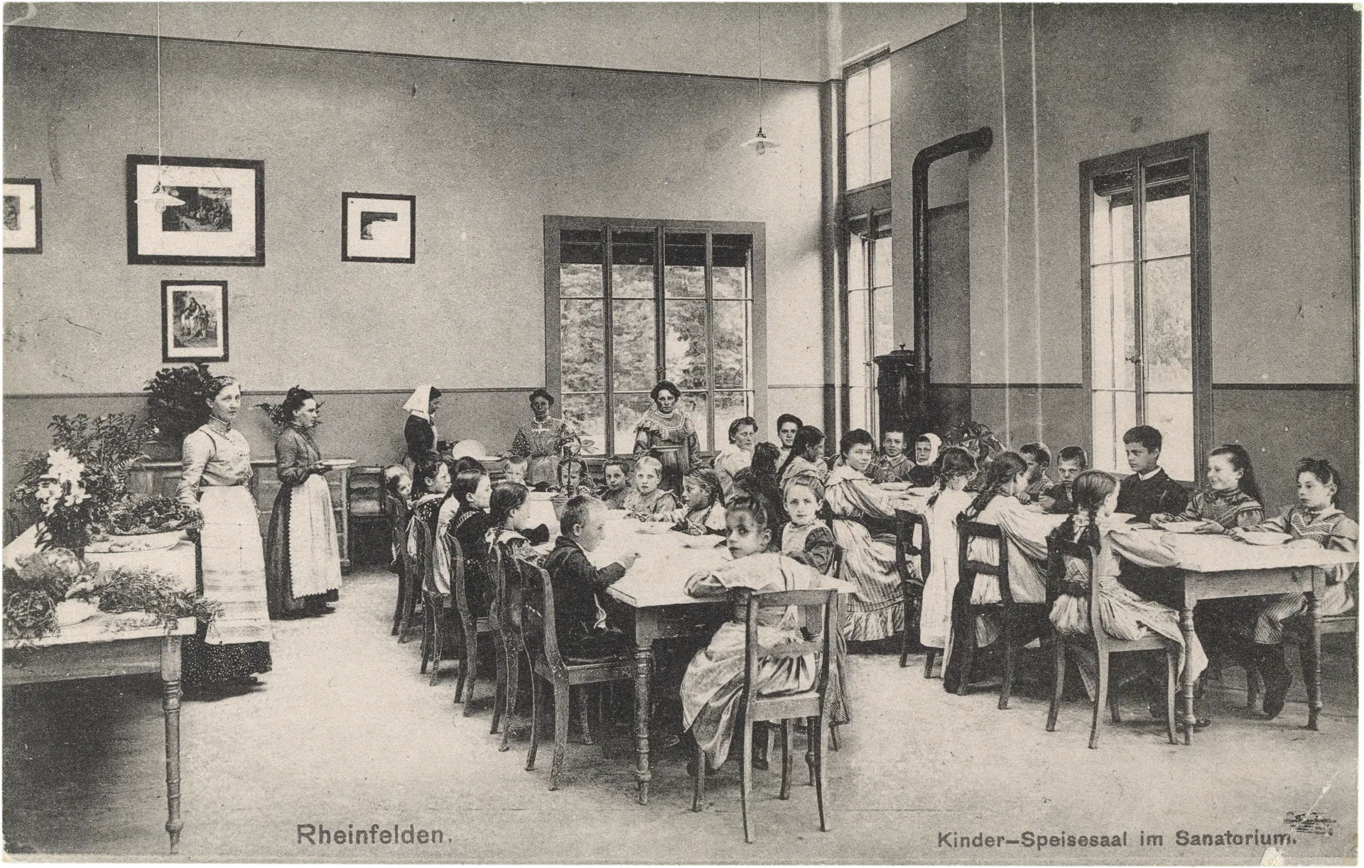 Rheinfelden. Kinder-Speisesaal im Sanatorium. – Vorderseite
