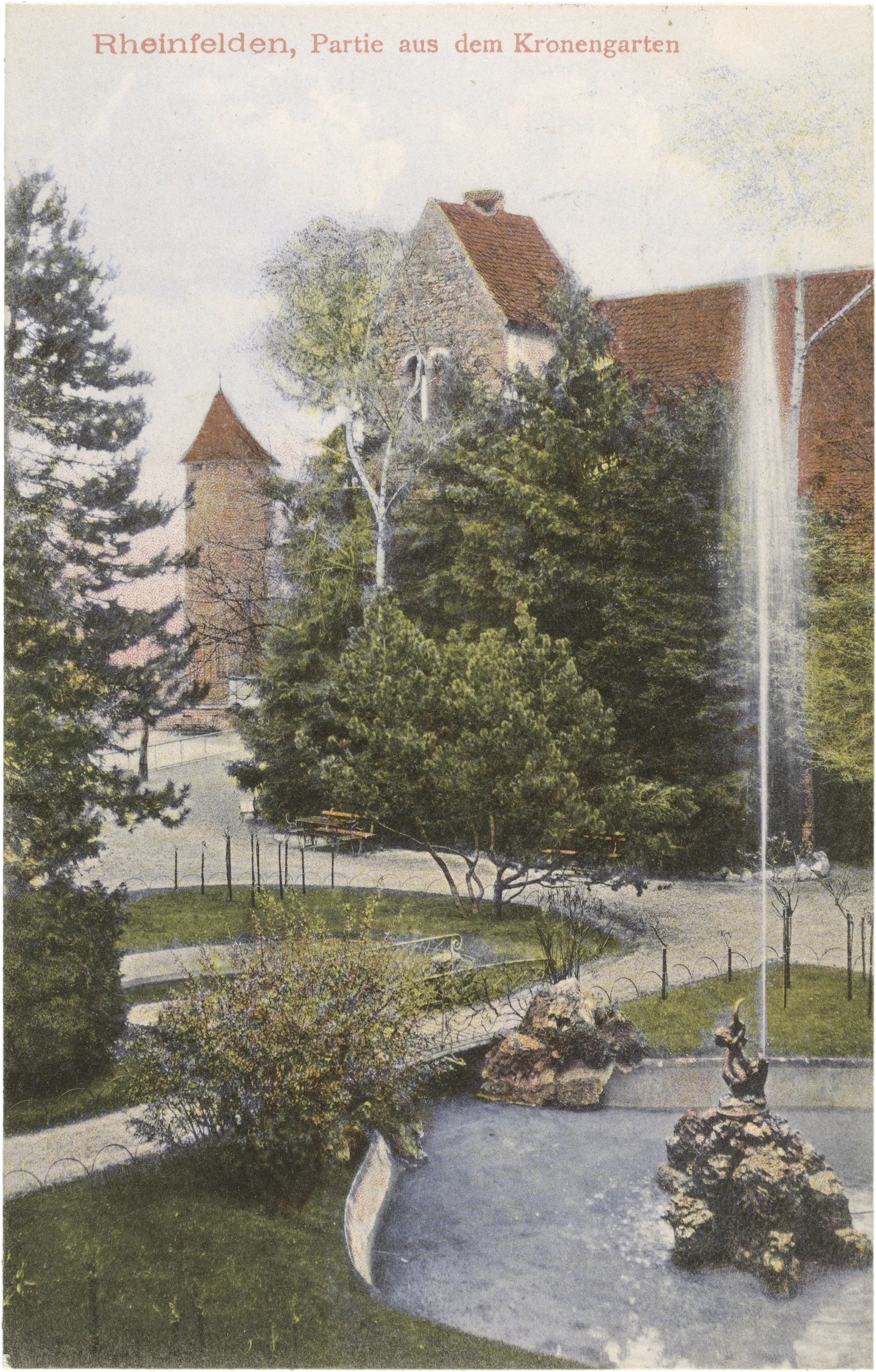 Rheinfelden, Partie aus dem Kronengarten – Vorderseite