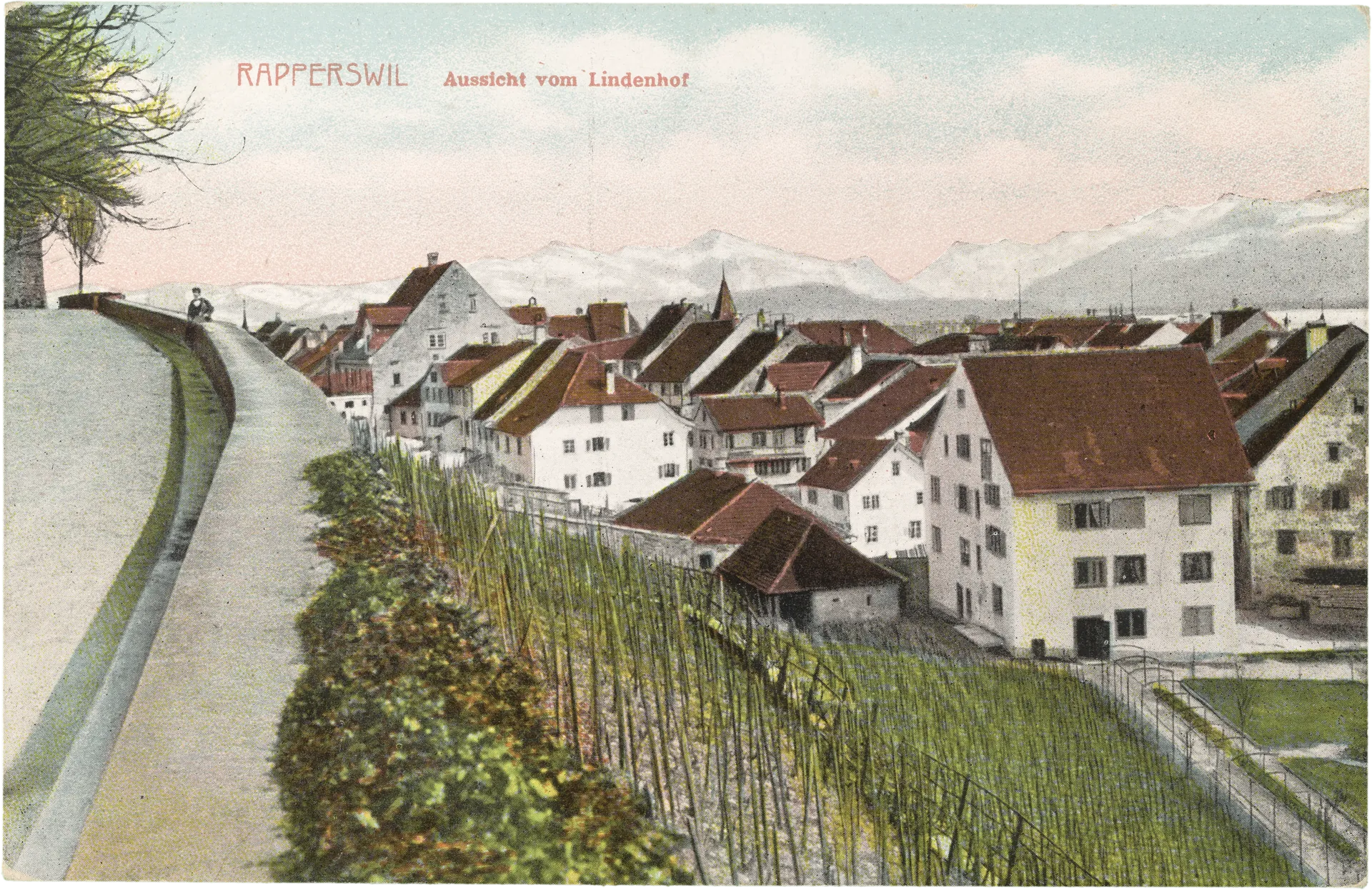 Rapperswil. Aussicht vom Lindenhof – Vorderseite