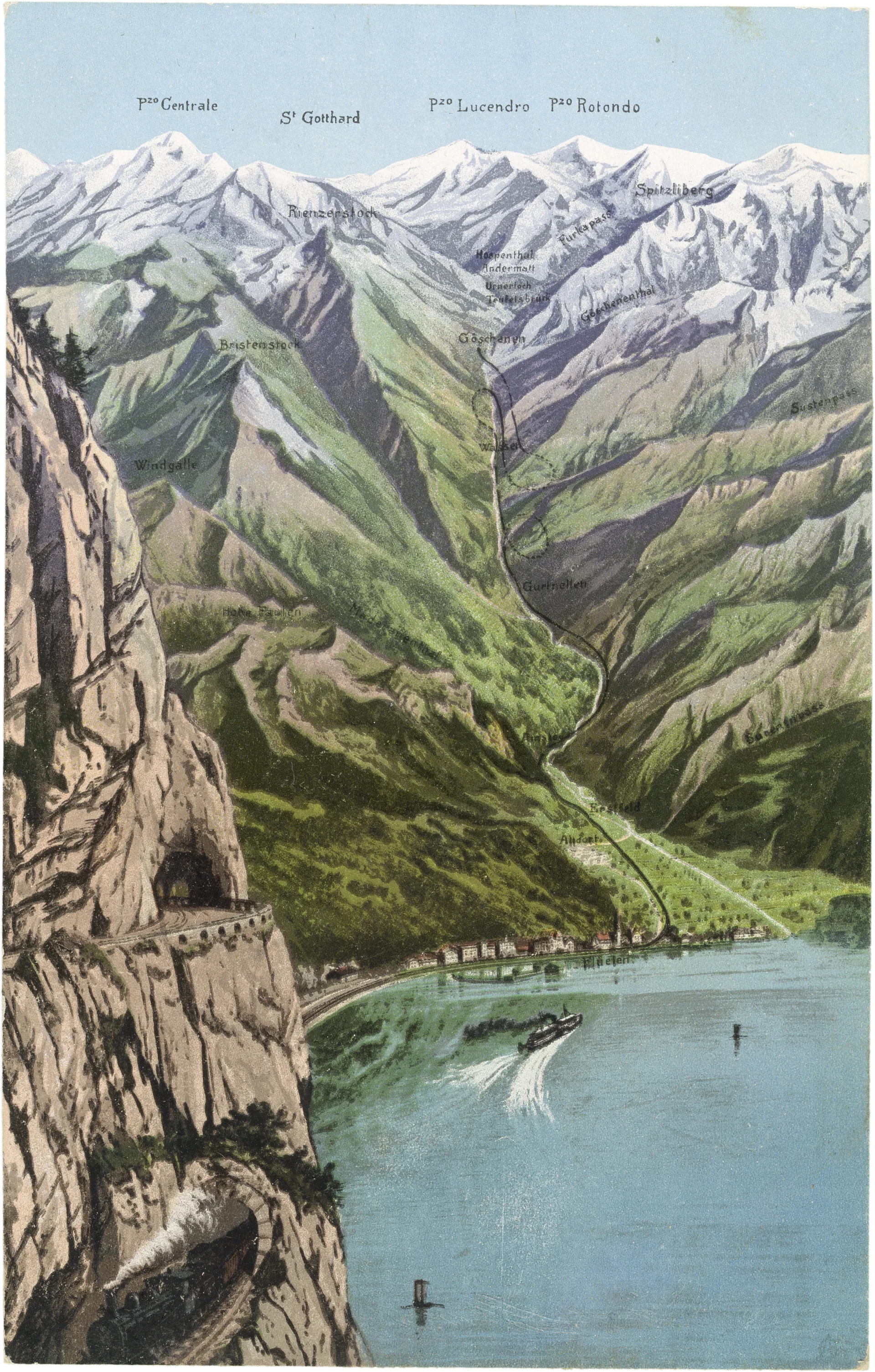 Gotthardbahn. Nordseite – Vorderseite