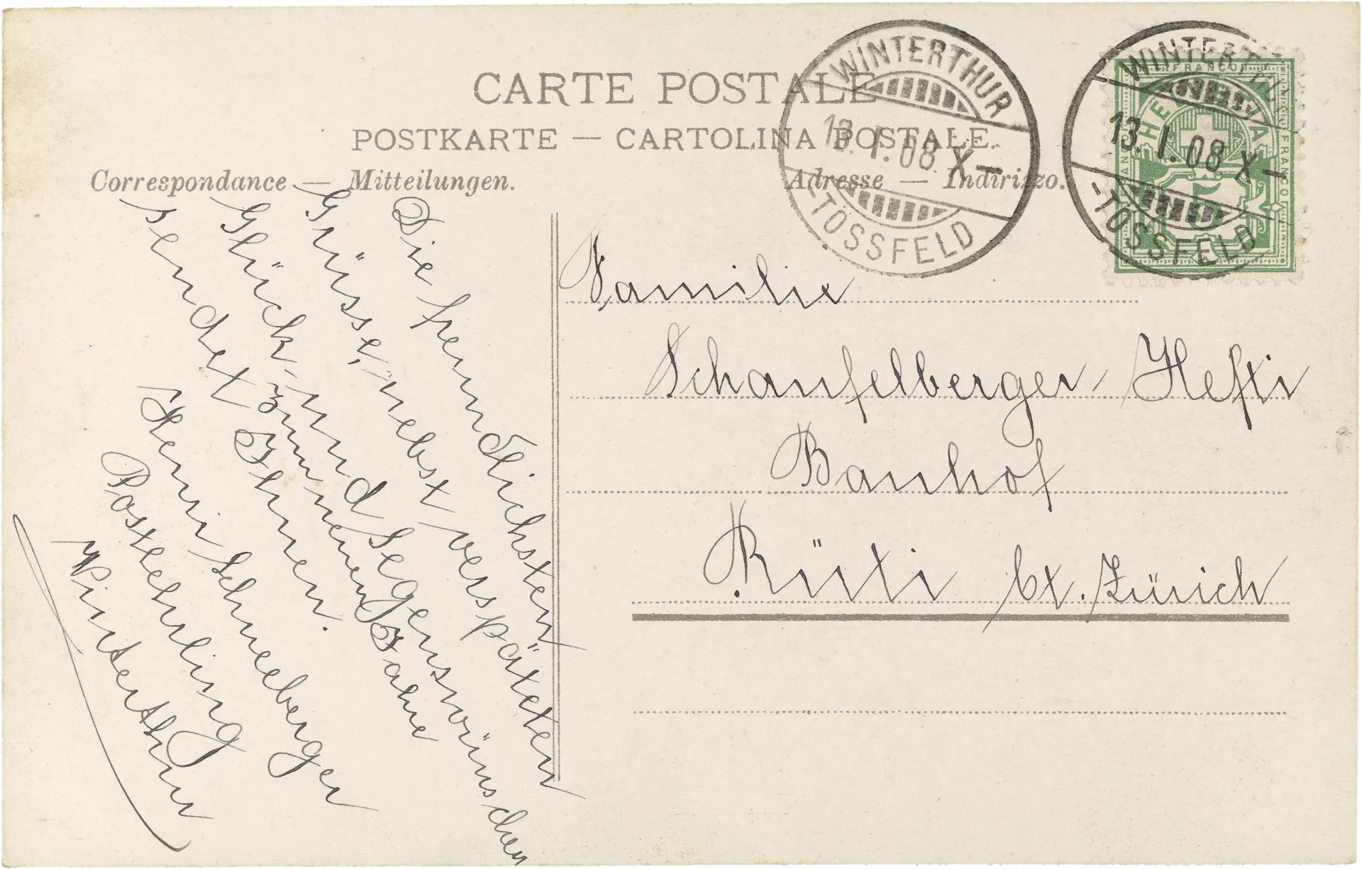 Express d. Schweiz. Bundesbahnen. – Rückseite