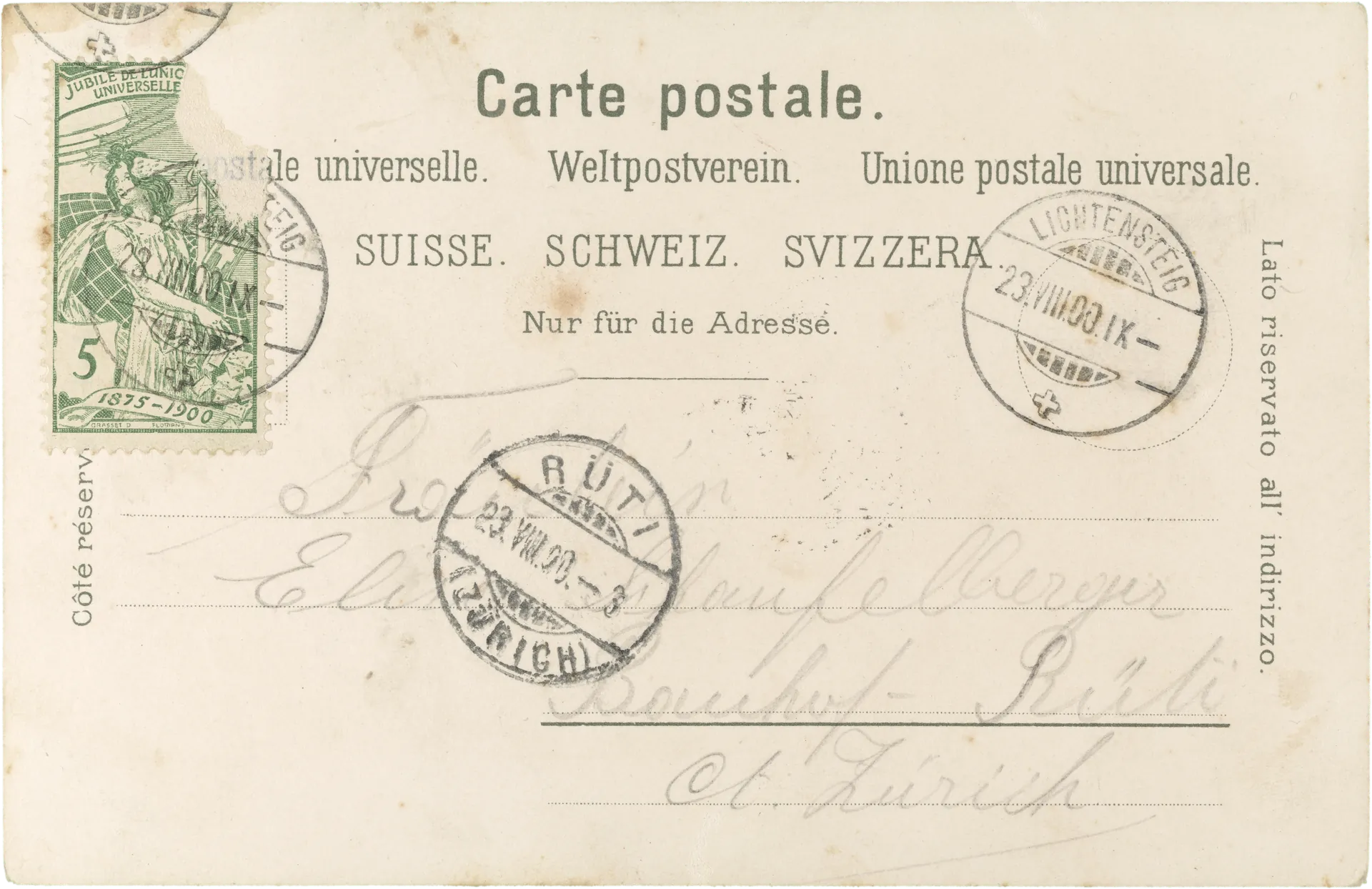 Gruss aus den Bergen – Rückseite