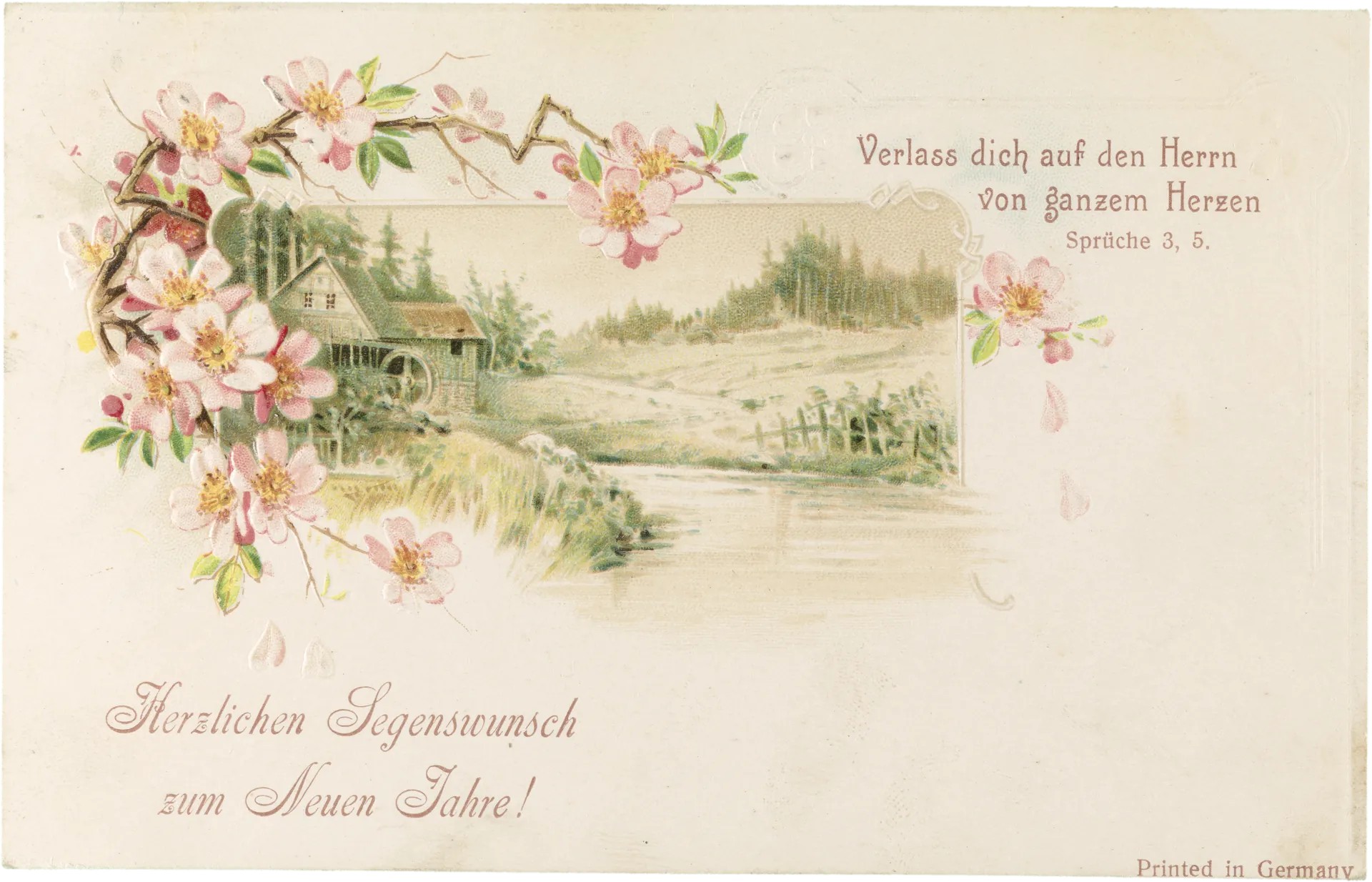 Herzlichen Segenswunsch im Neuen Jahre! – Vorderseite